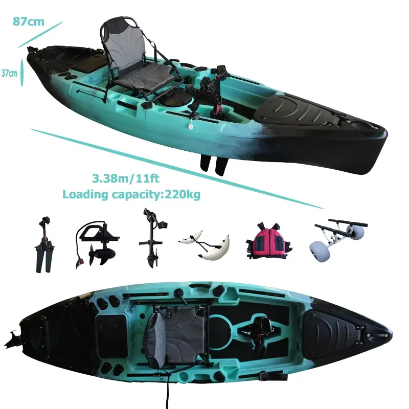 Kajak wędkarski z napędem na p – Fishing Kayak Sit In recenzja i cena